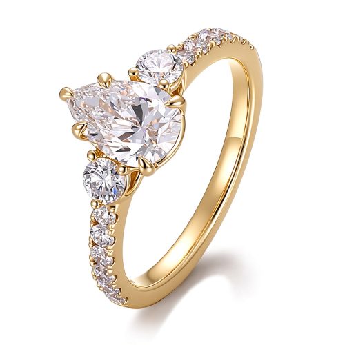 18K Solid Gold Celestial Tear